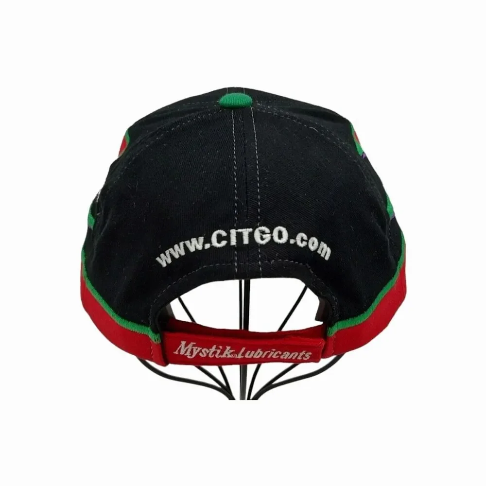 Mystik Lubricants Citgo Oil Adjustable Golf Hat Ball Cap Green Purple Color Pop
